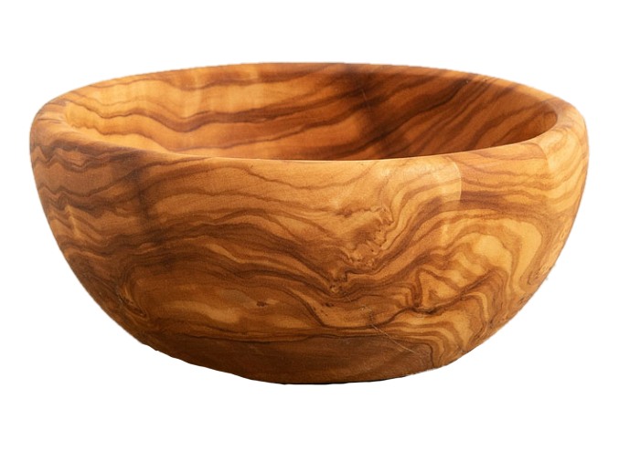 Okrugle zdjelice izrađene od jednog komada maslinovog drveta, bez lijepljenja, različitih veličina