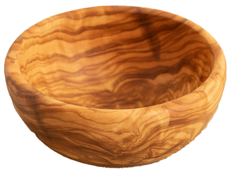 Okrugle zdjelice izrađene od jednog komada maslinovog drveta, bez lijepljenja, različitih veličina