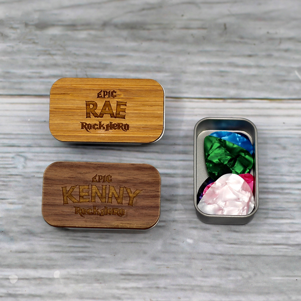 Thumbnail: Personalised Rock Guitar Pick Tin