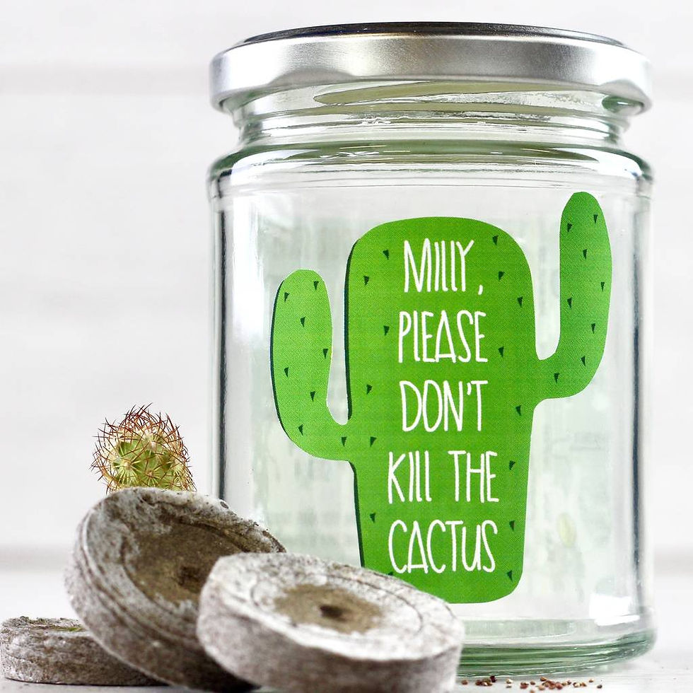 Thumbnail: Personalised 'Don't Kill Me' Cactus Jar Grow Kit