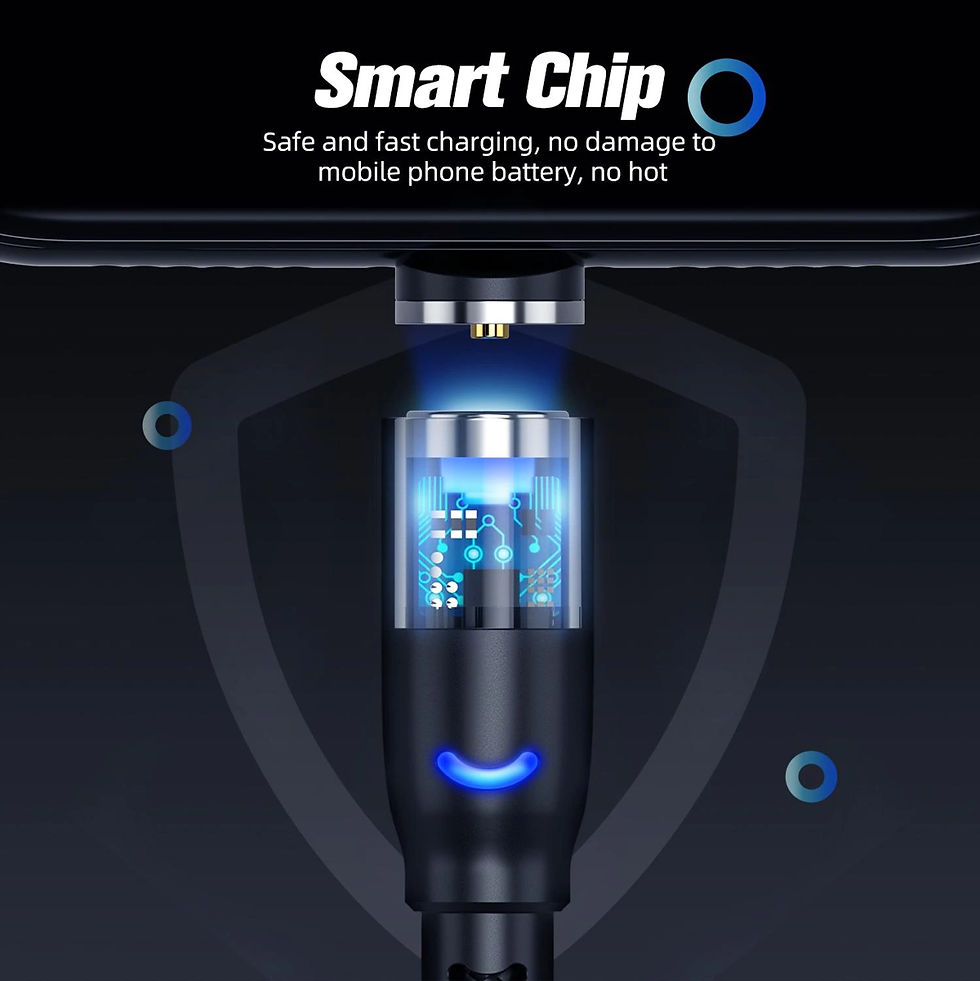 תמונה ממוזערת: כבל טעינה מגנטי לאנדרואיד , טעינה מהירה