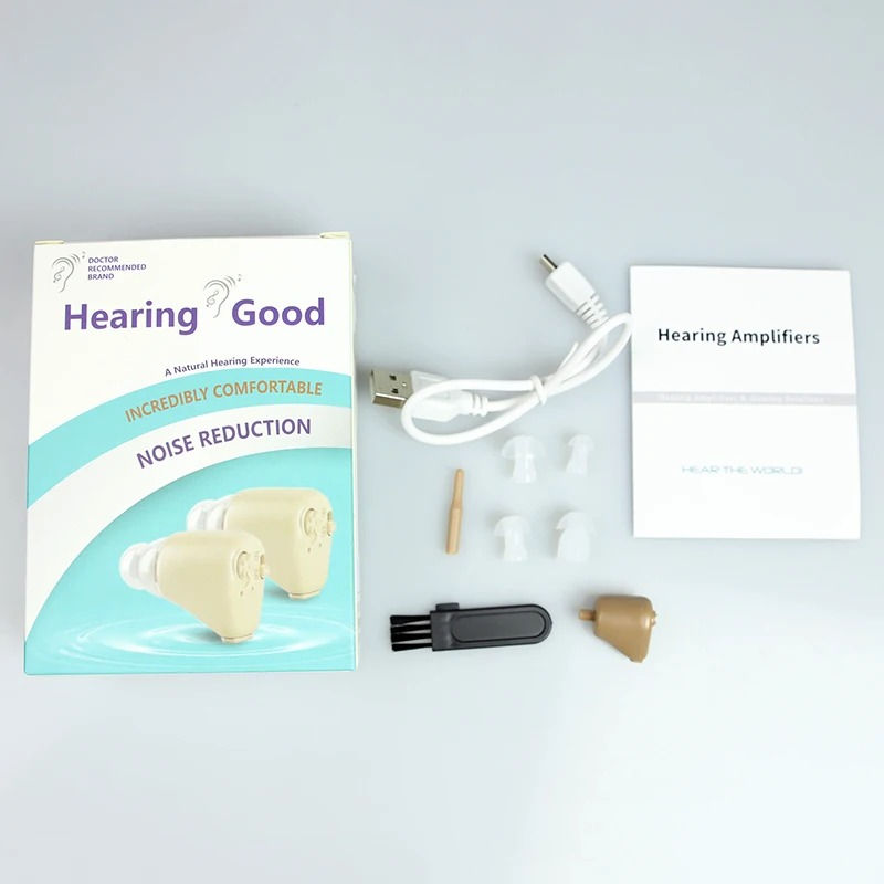 תמונה ממוזערת: מכשיר שמיעה נטען , קטן בתוך האוזן Hearing Good