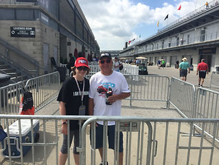 Right to left Bailey and Mike Ebaugh standing in the private section for the Alley Cats that once was full of the rest of the Alley Cats