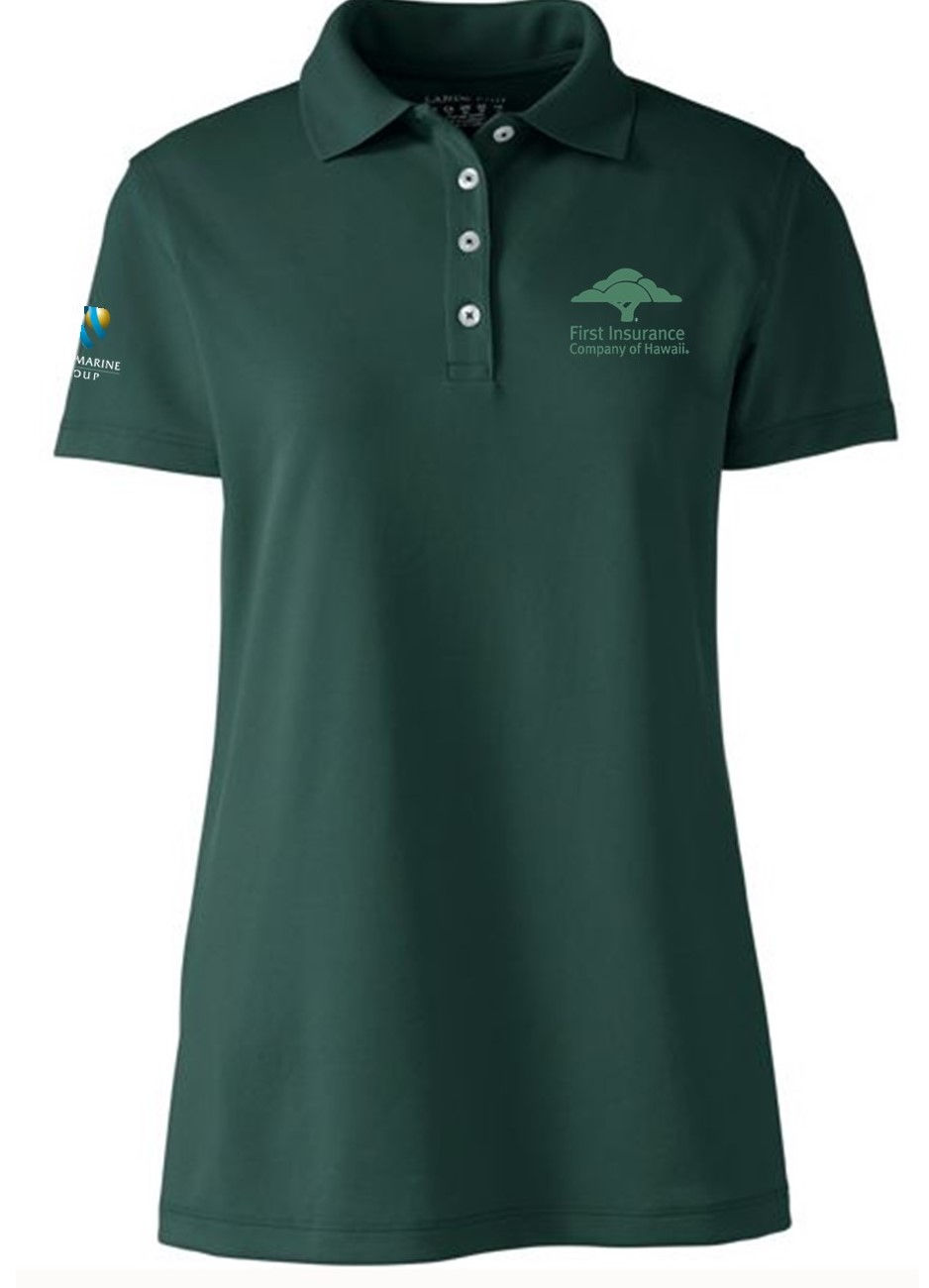Lands' End Women's FlexPique Short Sleeve Polo