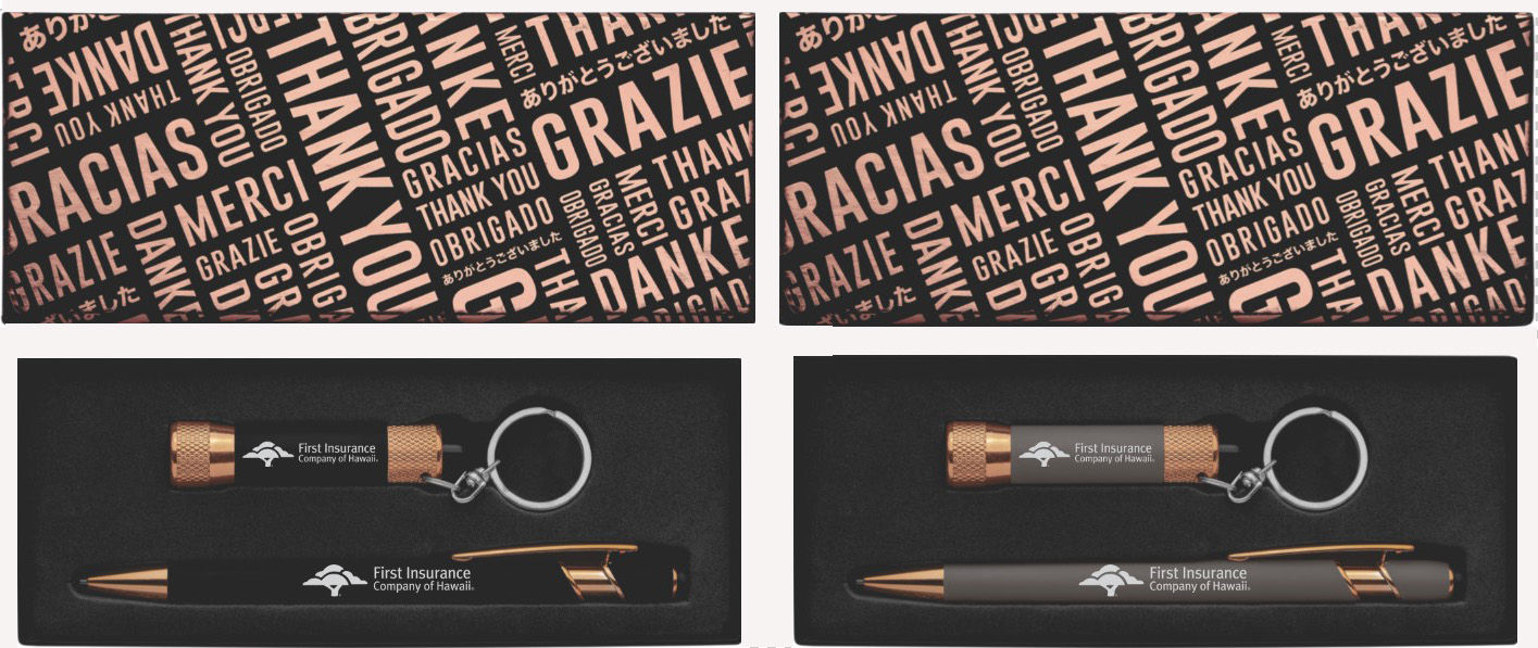 Ellipse & Chroma Softly Rose Gold Classic Thank You Gift Set