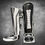 Thumbnail: WARRIORS DELUXE LEATHER SHINGUARDS BLACK/WHITE TRIM