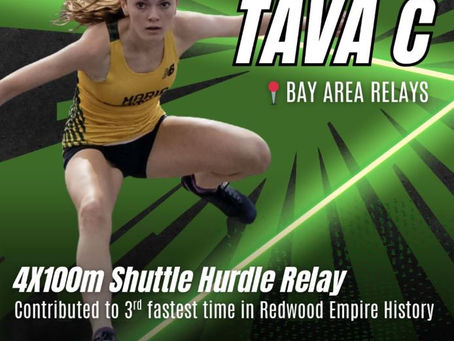 ATHLETE OF THE WEEK for the BAY AREA RELAYS
