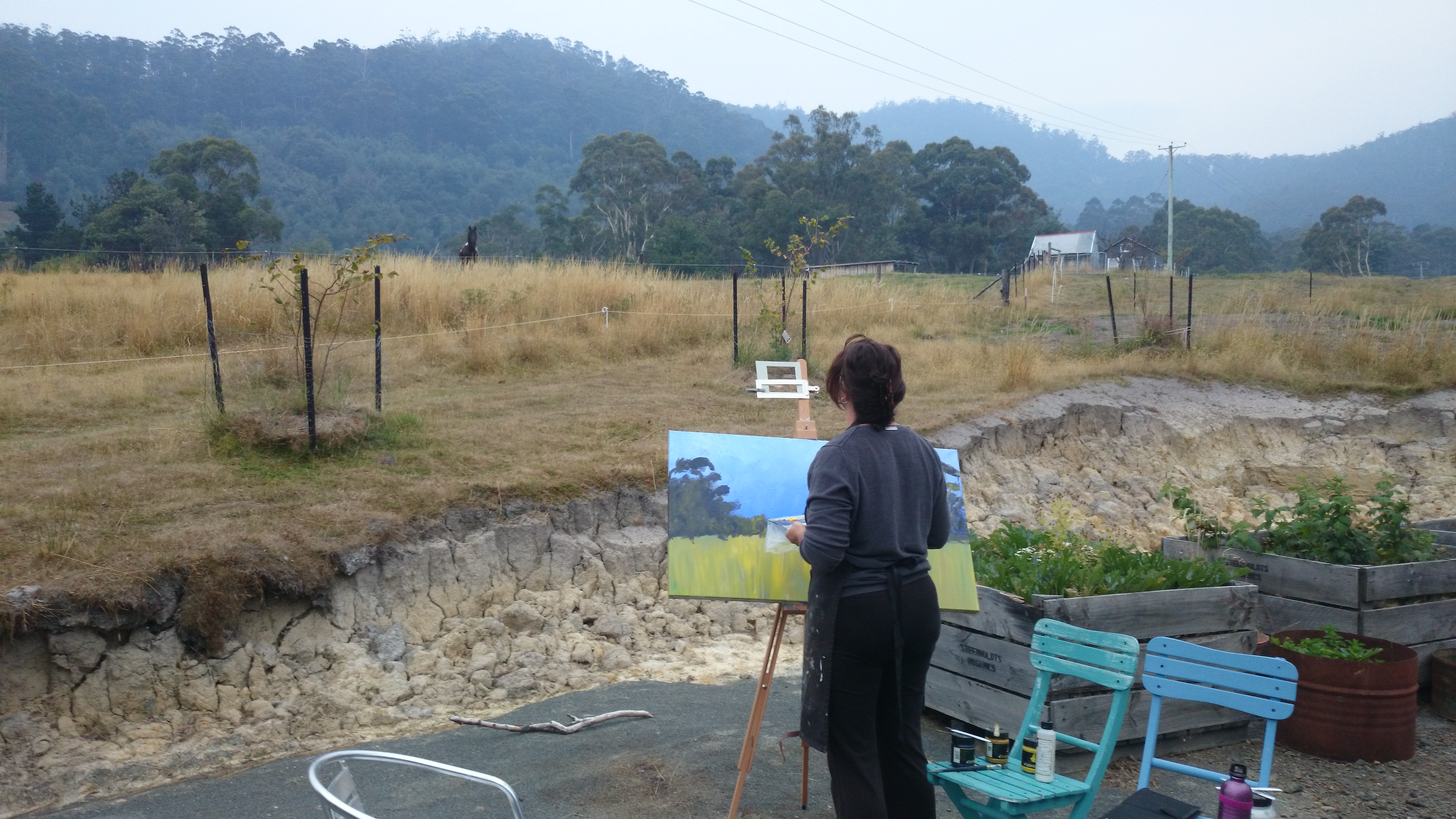 En Plein Air Ruth painting Thomas