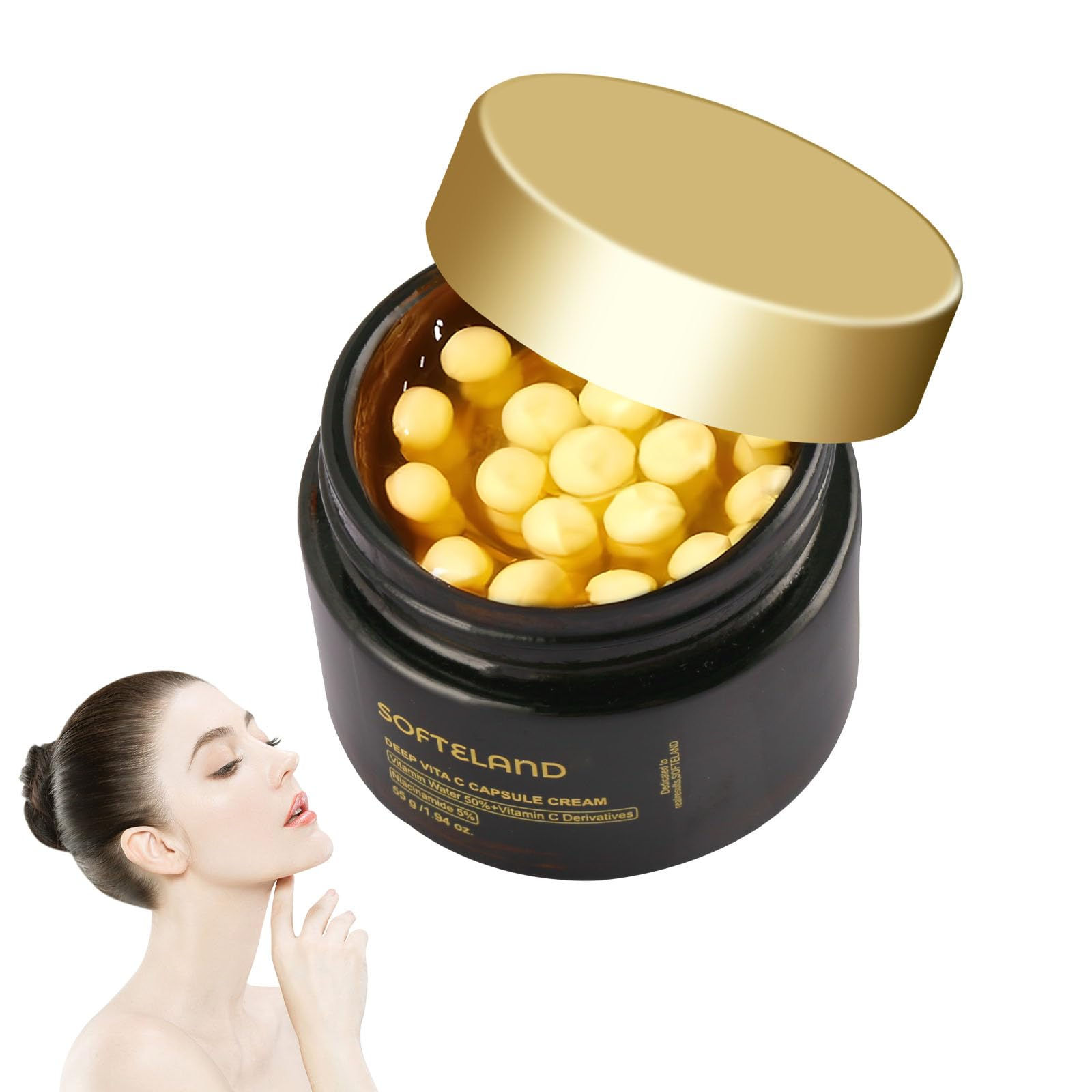 Jsykt Deep Vitamin C Capsule Cream Korean Vitamin C Cream for Face Vita C Golden