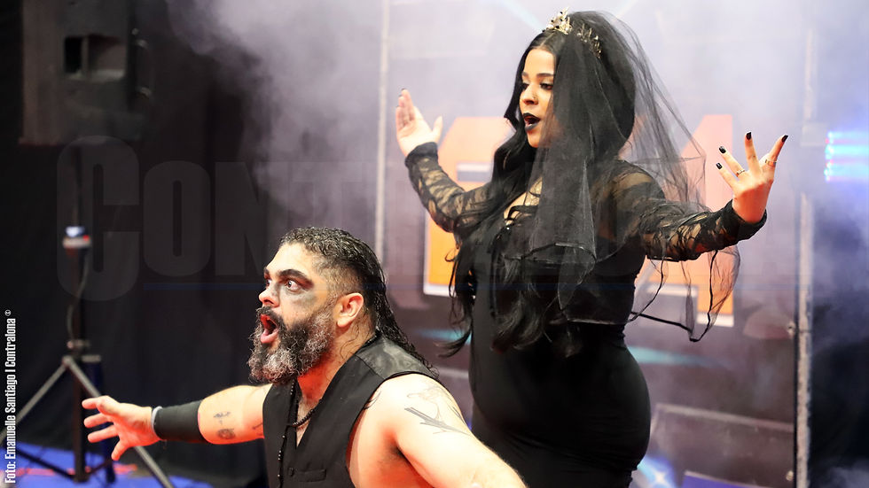 "El Buen Pastor" Luis Cruz, Campeón de Puerto Rico de EWA, junto a "La Diosa" Lilix.