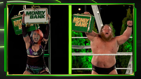 Asuka y Otis ganan el Money In The Bank desde el techo de las oficinas de WWE