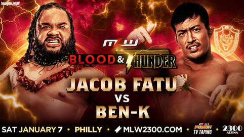 Lucha de Ensueño: Fatu vs. Ben-K firmado para el 7 de enero en Philadelphia en Blood & Thunder