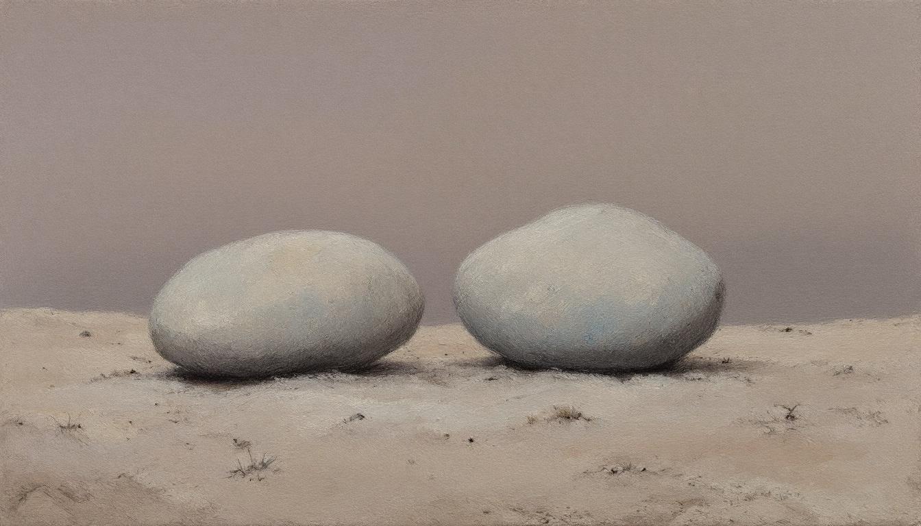Two smooth stones close but not touching — symbolizing a recurring family argument not yet resolved
