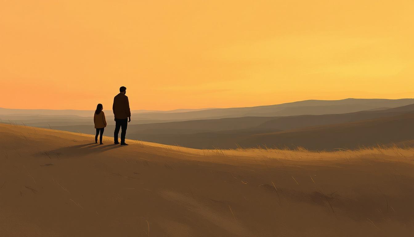 Two silhouetted figures standing apart on a hillside at dusk — the friendship you almost let go of