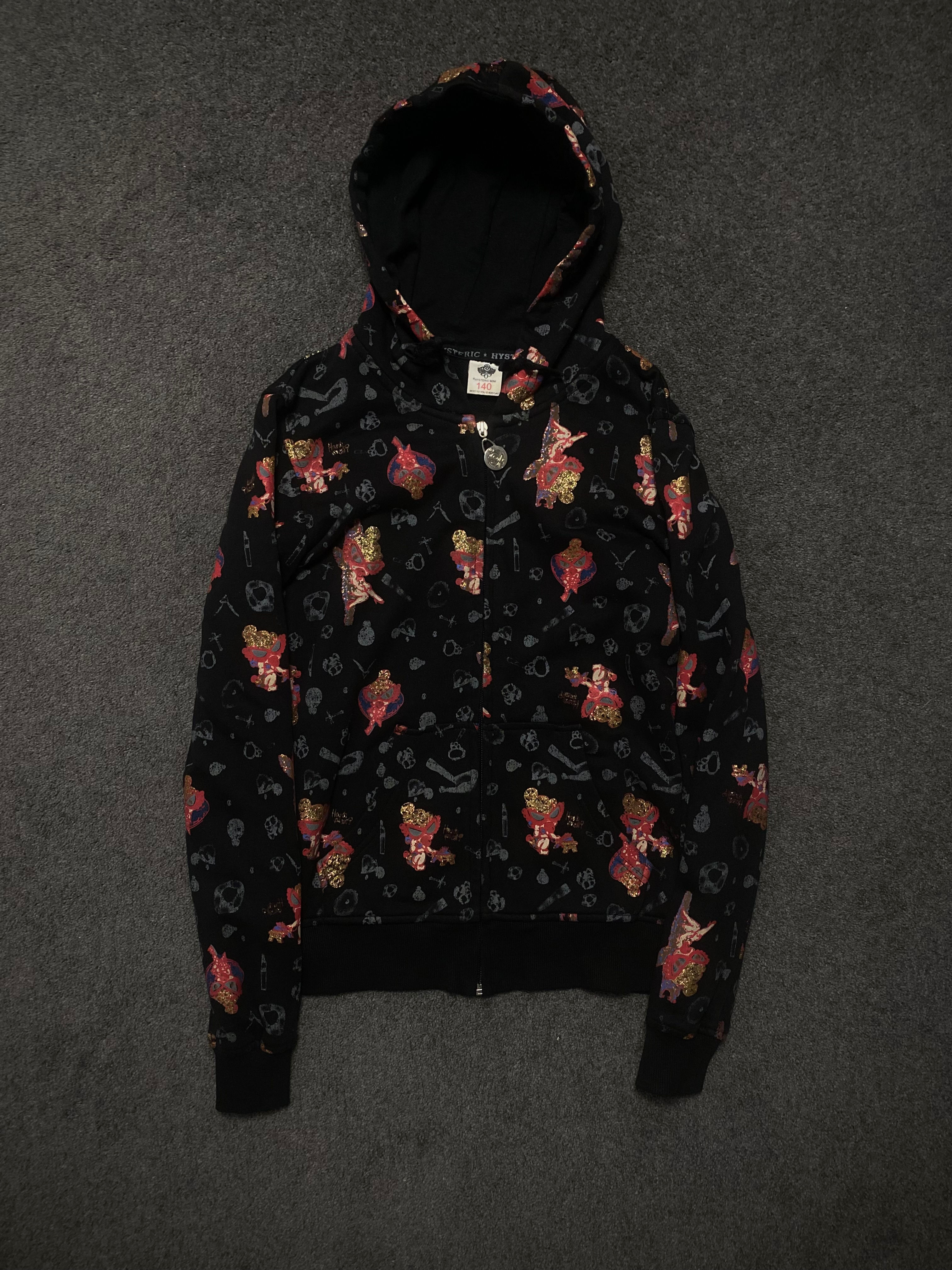 Hysteric mini SS01 baby print hoodie