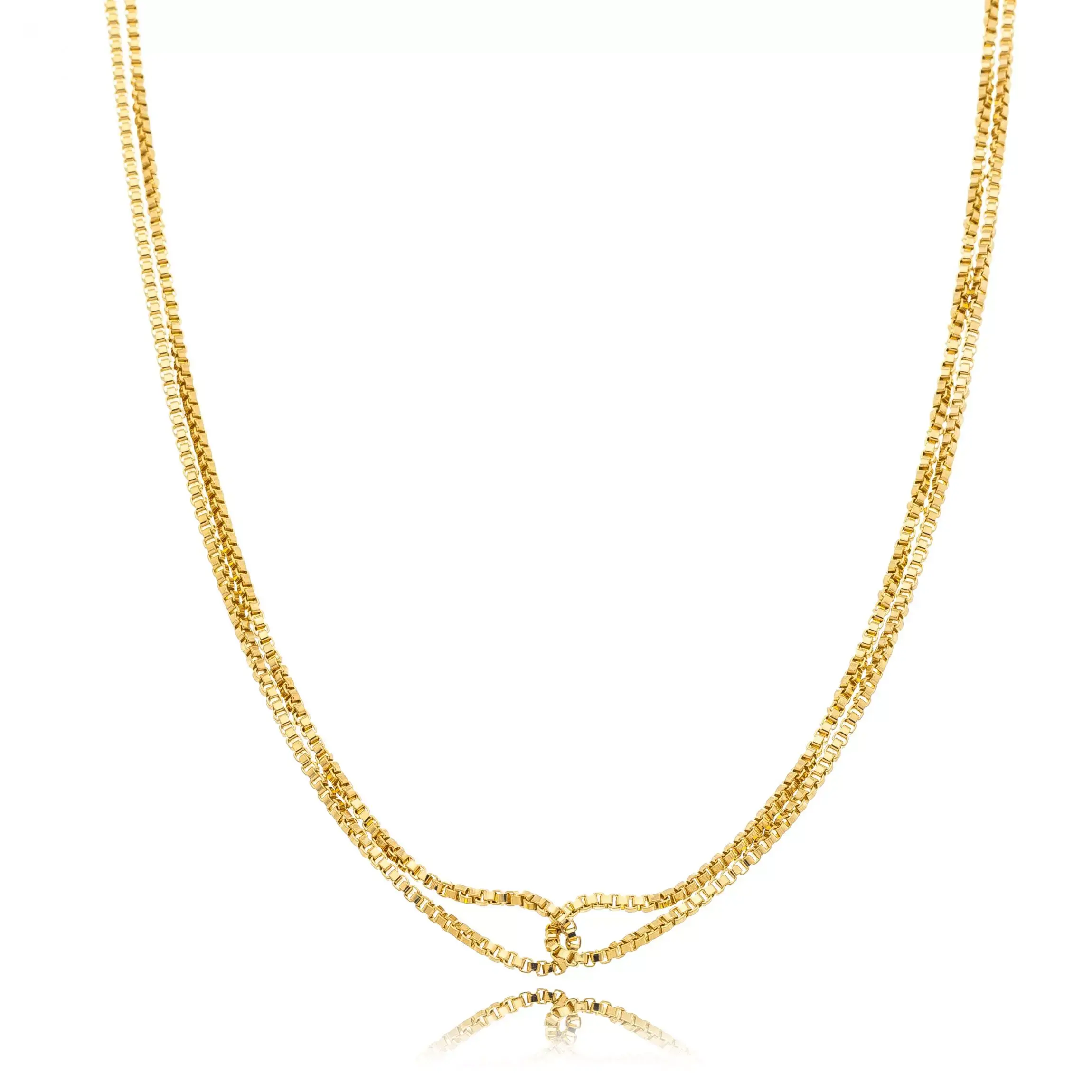 Colar dourado transpassado