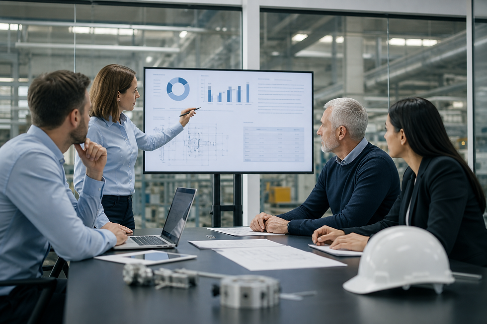 Equipe define o perfil de cliente ideal para geração de leads na indústria