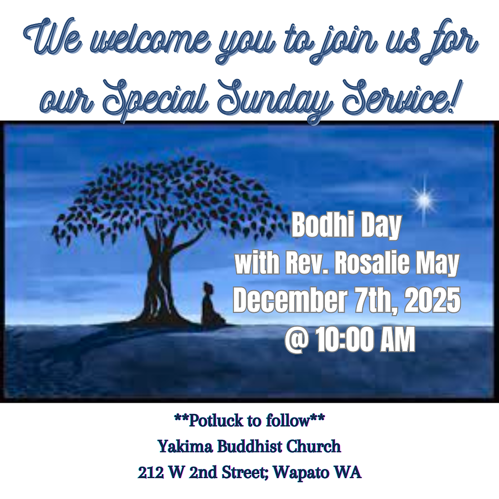 Bodhi Day Sunday Service