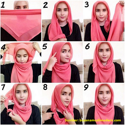 Tutorial hijab instan