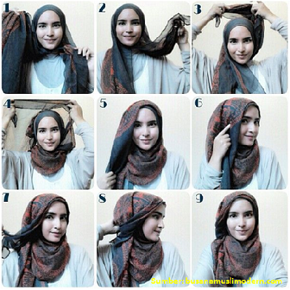 Tutorial hijab modern