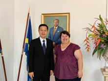 Chinese consul general in Willemstad pays courtesy call on Curacao acting governor