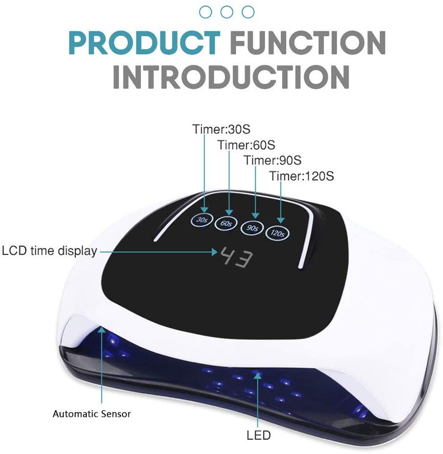Miniatura: LAMPARA DE UÑAS AMBAS MANOS CON SENSOR 96W UV LED Nail lamp Nail Dryer