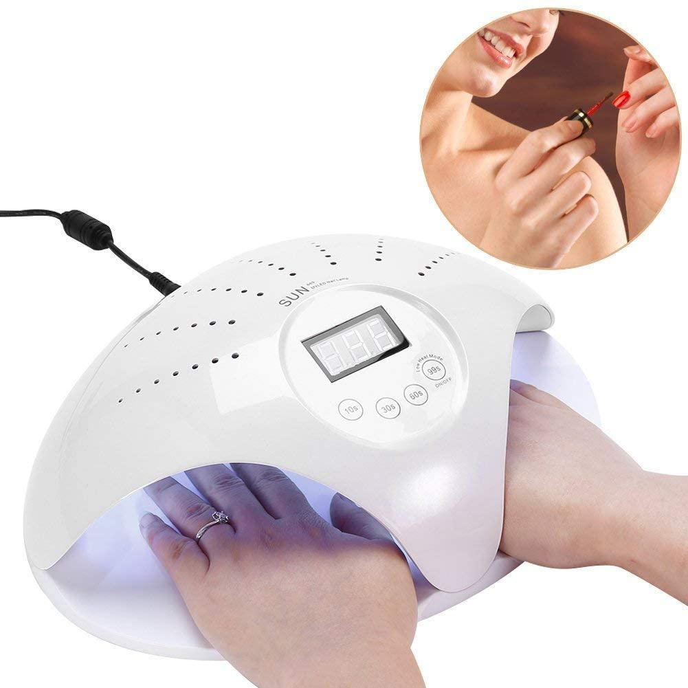 ENSLAMPARA DE UÑAS CON SENSORR 48W Two Hands Nail Dryer UV LED Nail Lamp