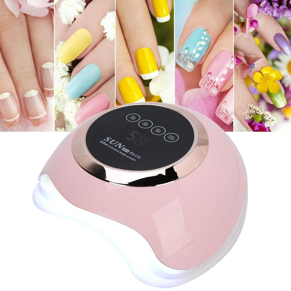 LAMPARA DE UÑAS AMBAS MANOS CON SENSOR 88W UV LED Nail Lamp Intelligent Manicure