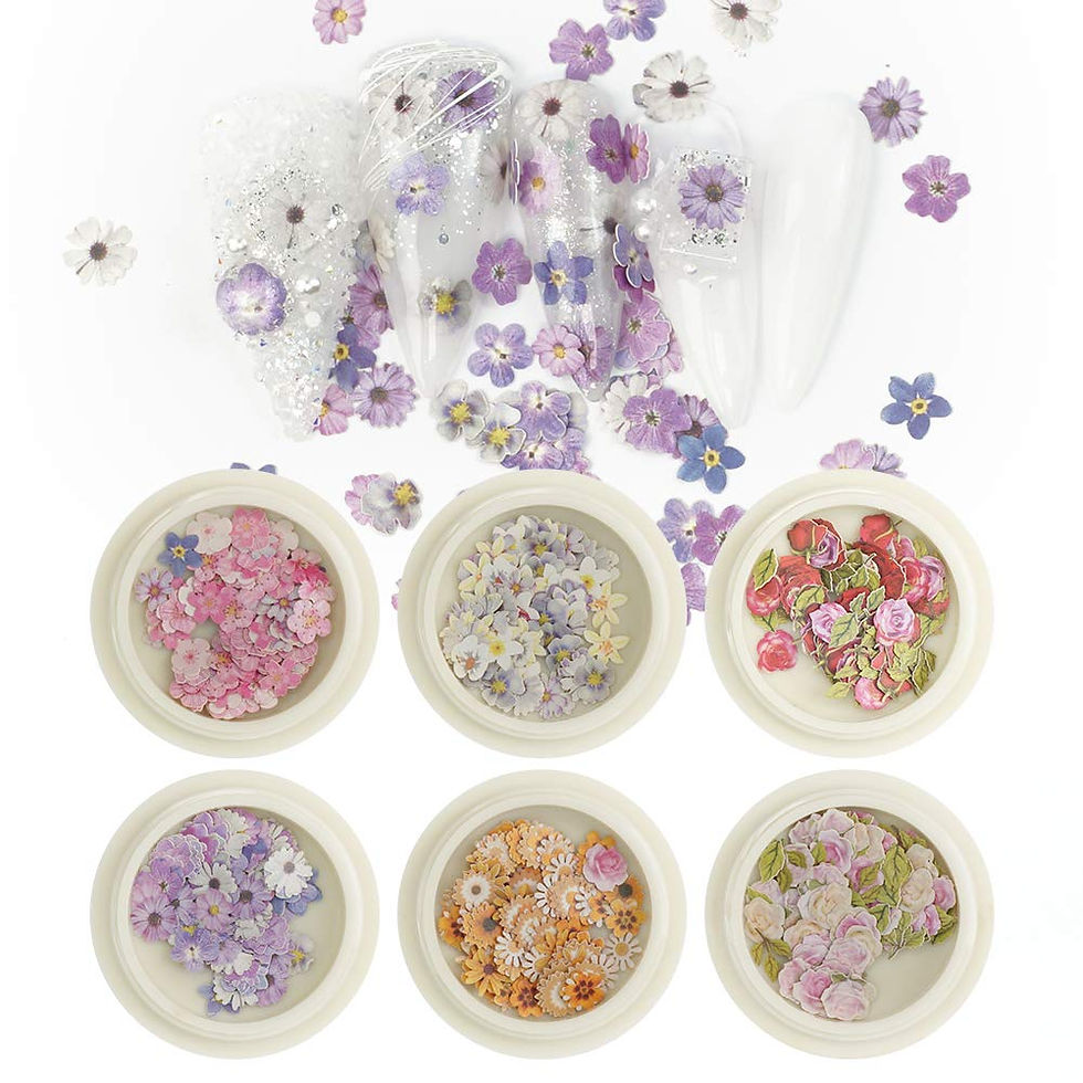 Miniatura: FLORES DECORACION DE UÑA #49 /  Colorful FLowers Nail Decoration Art 12PK