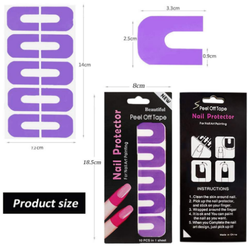Miniatura: TAPE DE UÑAS ANTI-DESBORDAMIENTO/ Disposable Peel Off Sticker U-Shape Tape