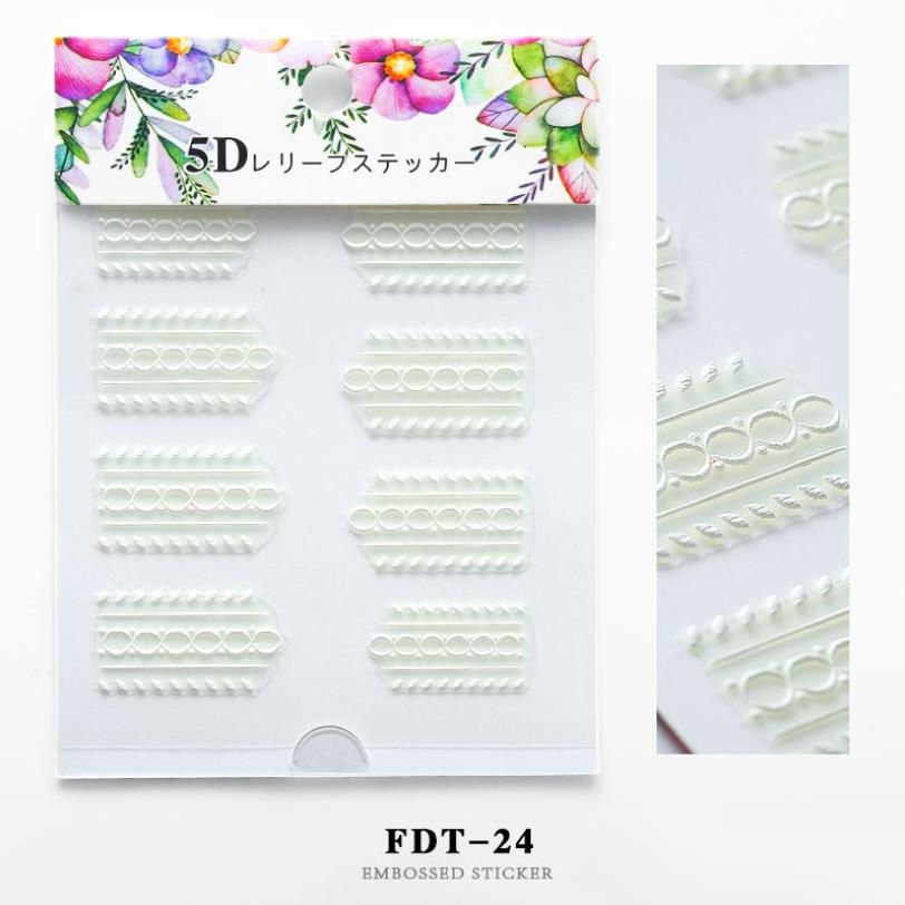 Miniatura: PEGATINAS 5D ESTEREOSCÓPICA EN RELIEVE DE FLORES PARA DE UÑAS NAIL STICKERS