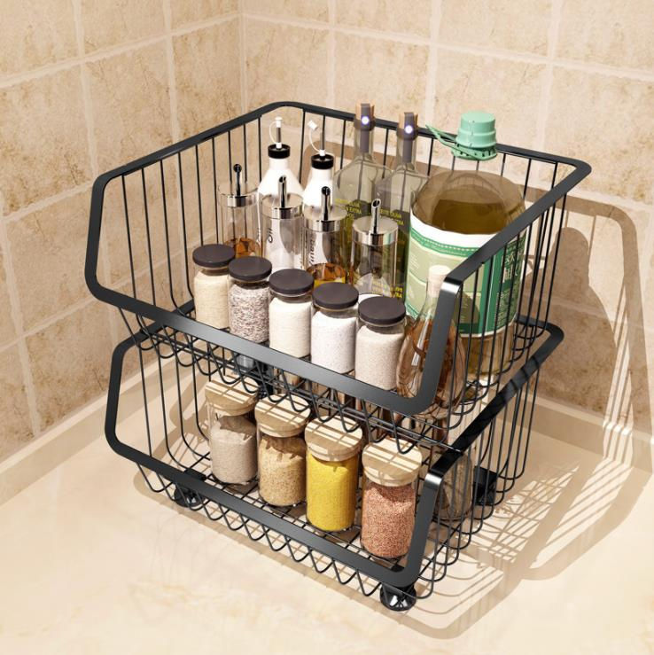 Miniatura: CESTA APILABLES PARA COCINA, BAÑO, OFINICA, ETC. DE 2 CAPAS