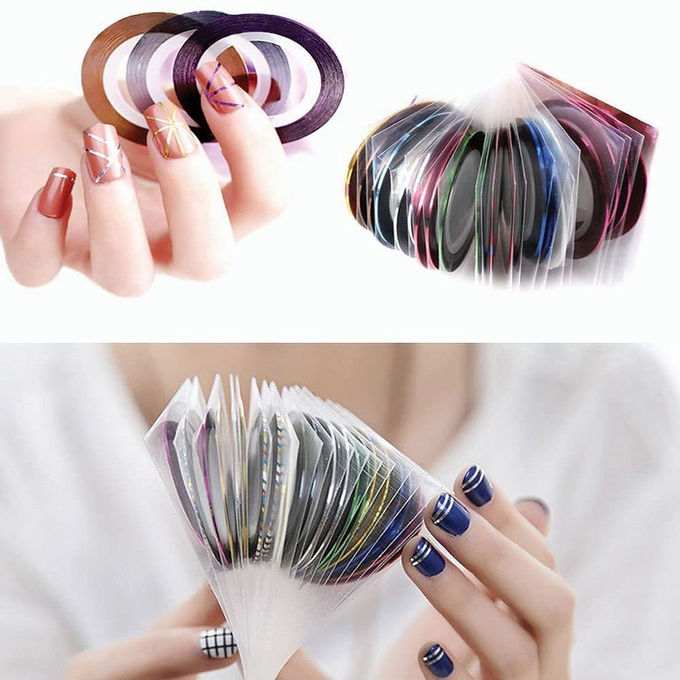 Miniatura: TIRAS ADESIVAS Colors Rolls Striping Tape Line Nail Art Decoration Sticker 12PCS