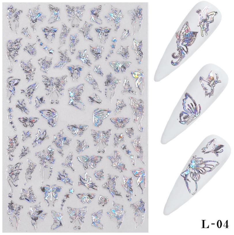 Miniatura: PEGATINAS 3D AUTOADHESIVAS DE MARIPOSA PARA DECORACIÓN DE UÑAS NAIL STICKERS
