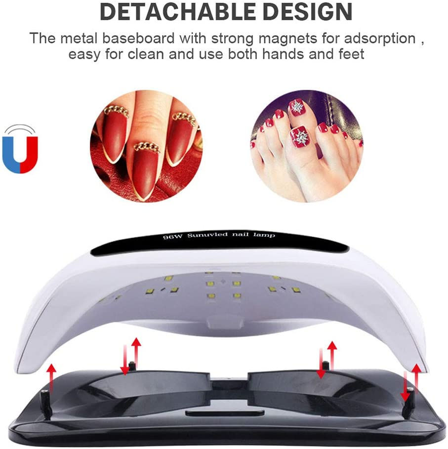 Miniatura: LAMPARA DE UÑAS AMBAS MANOS CON SENSOR 96W UV LED Nail lamp Nail Dryer