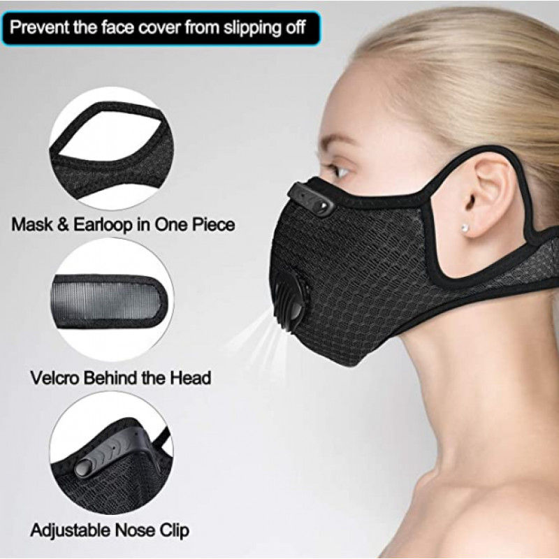 Miniatura: MASCARILLA GRIS /  SPORT MASK W FILTER AND EXHALATION HONEYCOMB