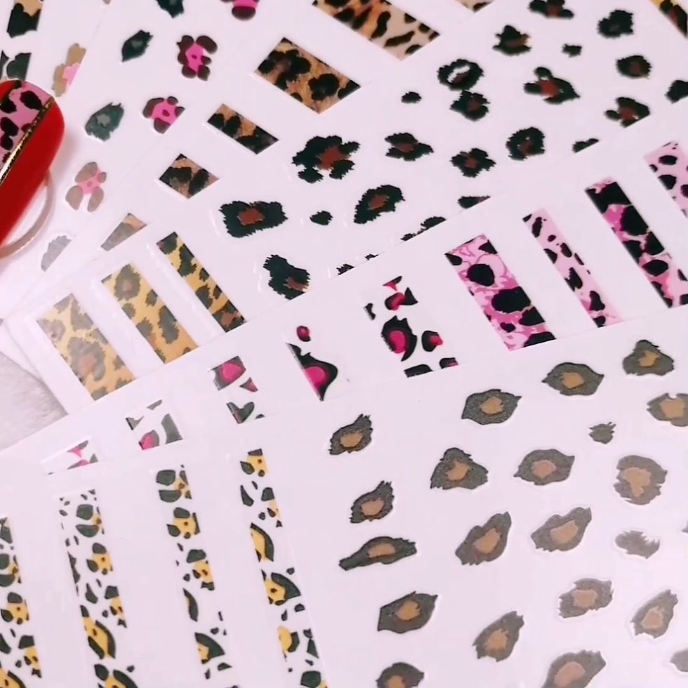 Miniatura: PEGATINAS 3D AUTOADHESIVAS DE LEOPARDO PARA DECORACIÓN DE UÑAS NAIL STICKERS