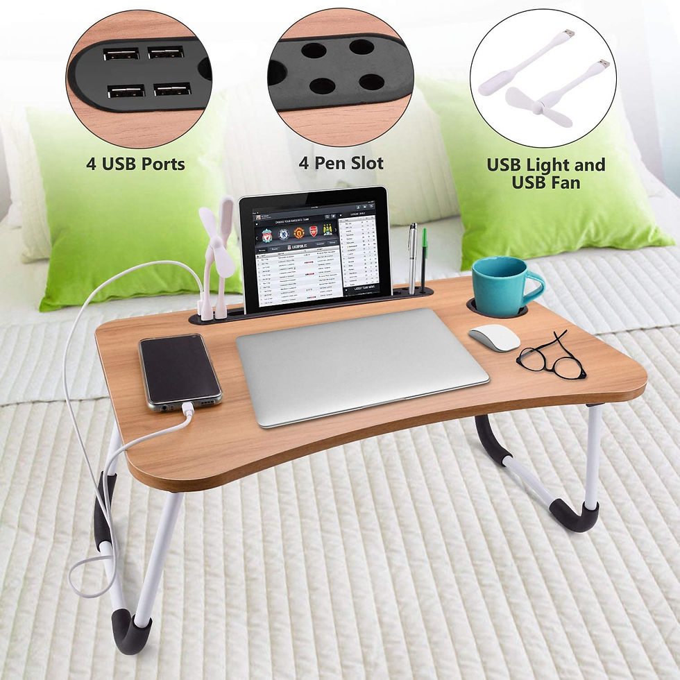 Miniatura: MESA DE COMPUTADORA CON LUZ Y ABANICO