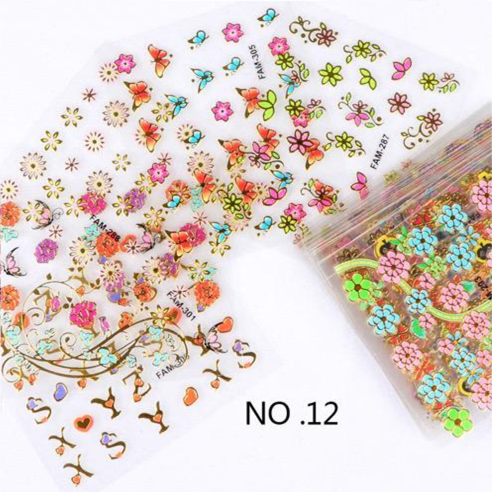 Miniatura: PEGATINAS 3D AUTOADHESIVAS PARA DECORACIÓN DE UÑAS NAIL STICKERS 2PCS