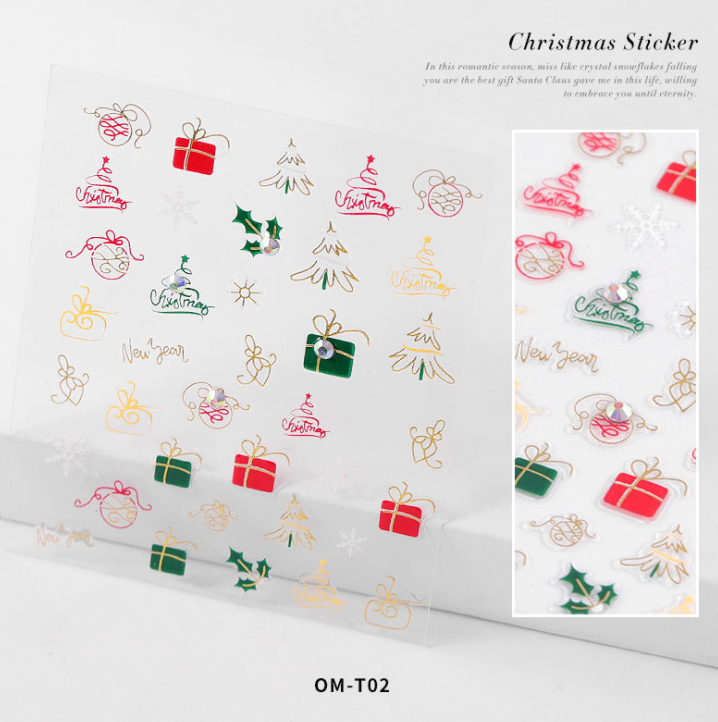 Miniatura: NAVIDAD PEGATINAS 3D AUTOADHESIVAS PARA DECORACIÓN DE UÑAS NAIL STICKER