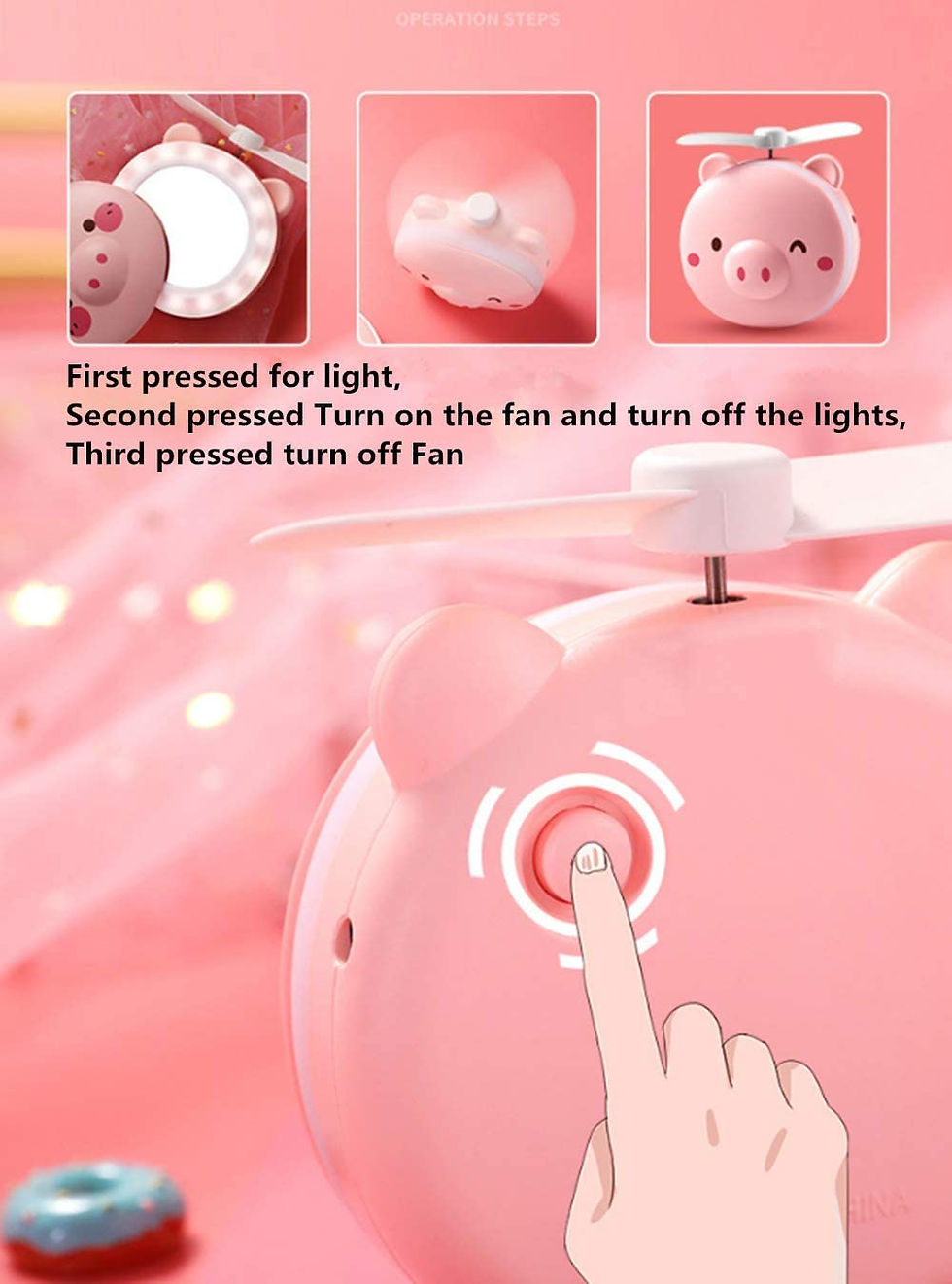 Miniatura: ABANICO CON ESPEJO Y LUZ