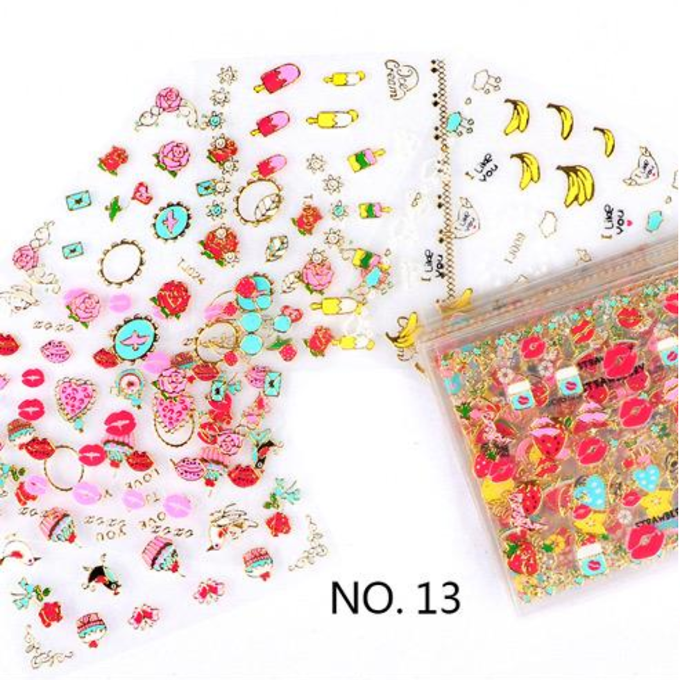 Miniatura: PEGATINAS 3D AUTOADHESIVAS PARA DECORACIÓN DE UÑAS NAIL STICKERS 2PCS