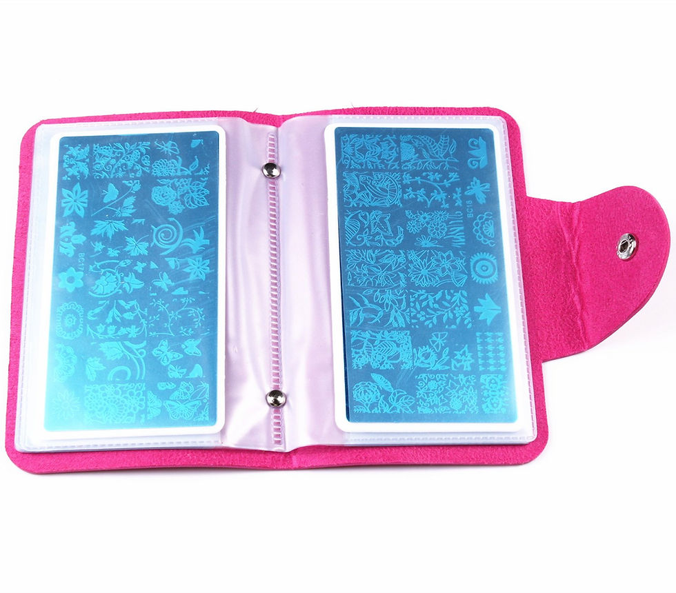 Miniatura: CARTERA ORGANIZADOR DE PLACA DE ESTAMPAS DE UÑAS