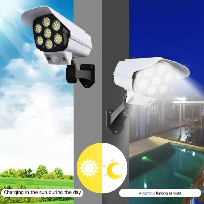 Miniatura: LAMPARA SOLAR SENSOR LAMP SIMULATED SECURITY CAMERA