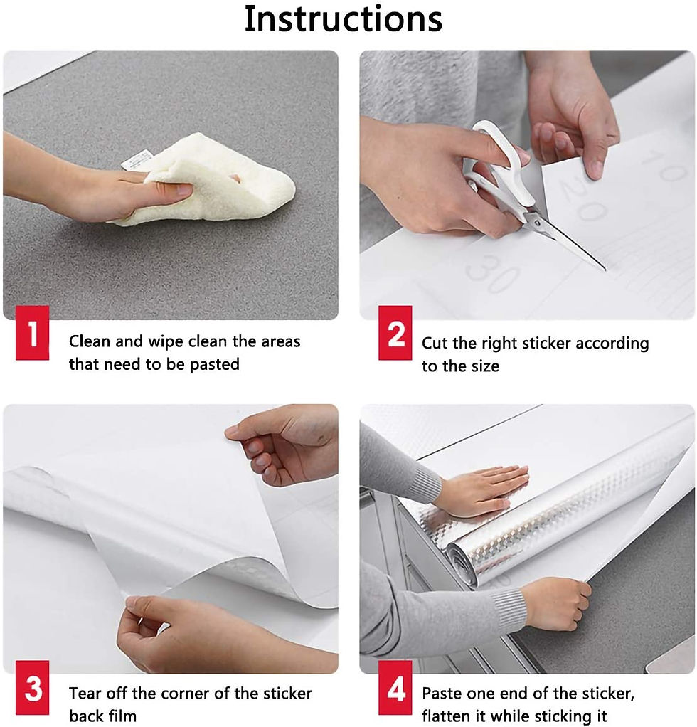 Miniatura: Kitchen Waterproof Aluminum foil Stickers Anti Greasy Counter Top Peel  24X40 IN