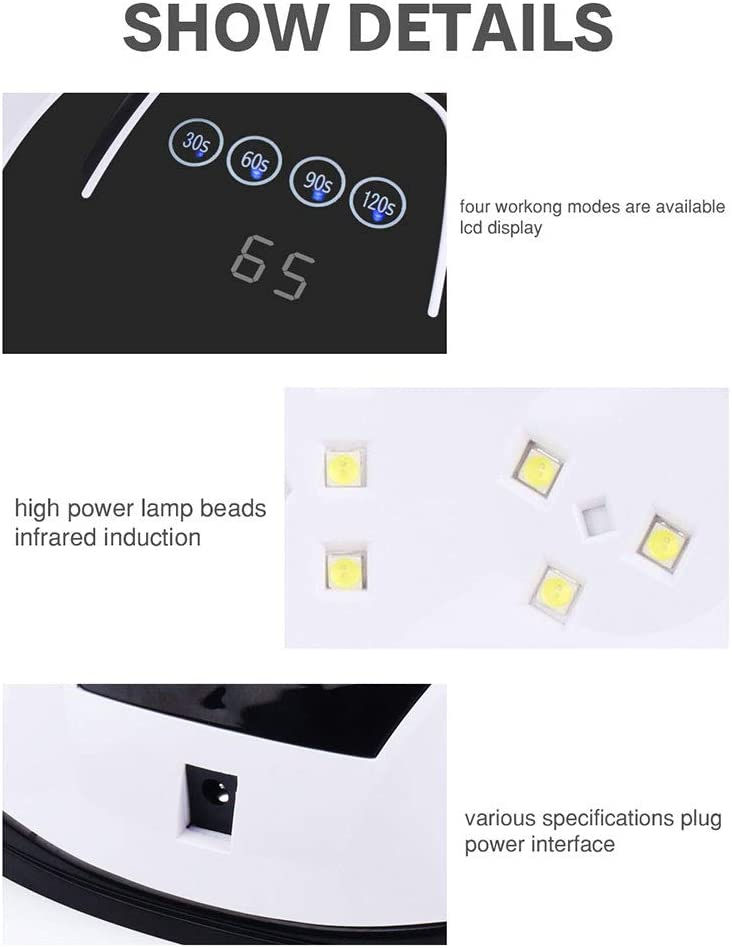 Miniatura: LAMPARA DE UÑAS AMBAS MANOS CON SENSOR 96W UV LED Nail lamp Nail Dryer