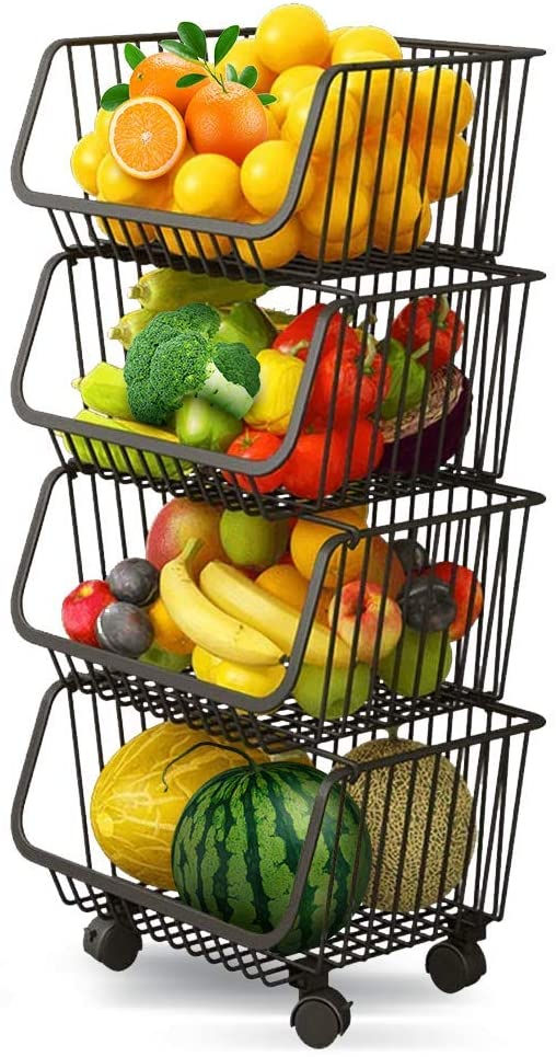 Miniatura: CESTA APLIBALE PARA COCINA, BAÑO, OFICINA, ETC. DE 4 CAPAS