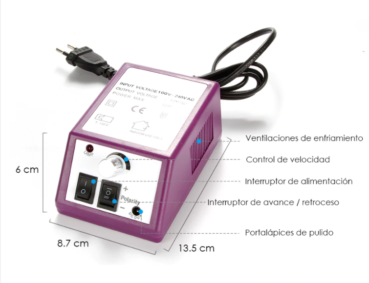 Miniatura: PULIDOR DE UÑAS NAIL DRILL 17000RPM