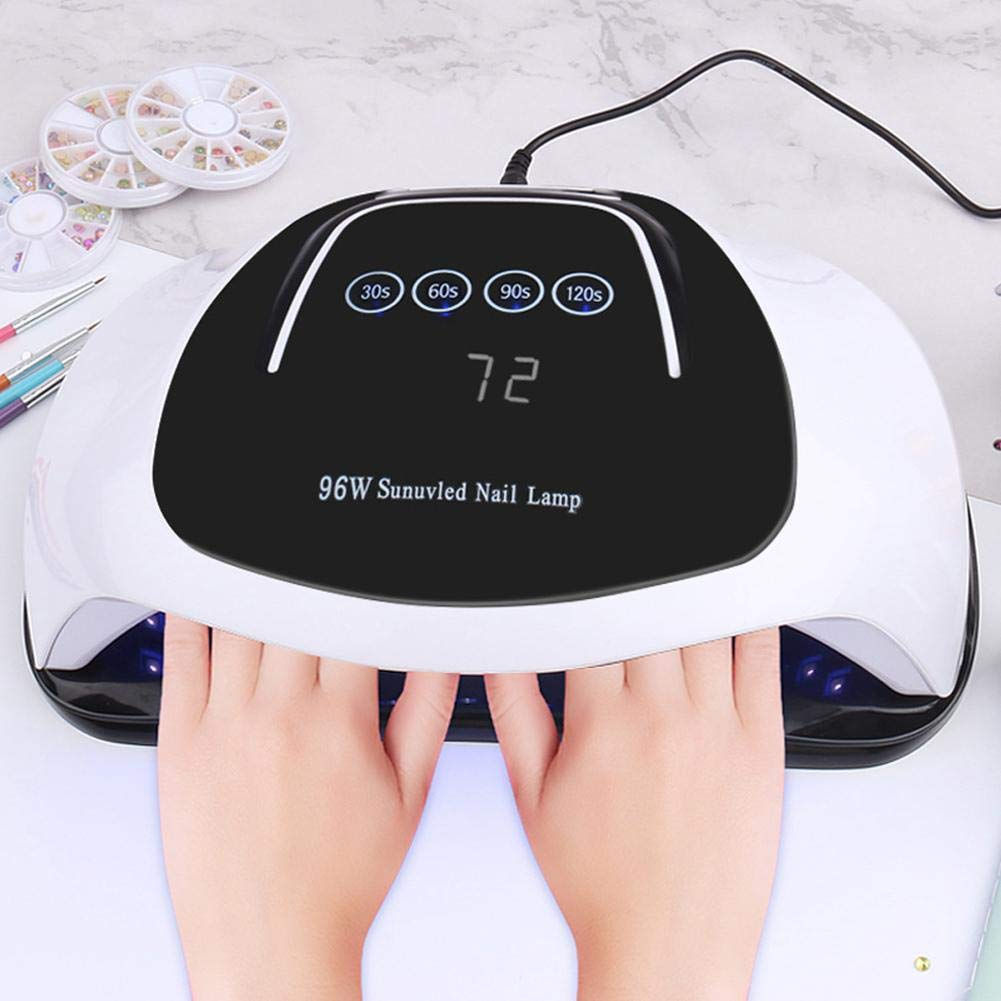LAMPARA DE UÑAS AMBAS MANOS CON SENSOR 96W UV LED Nail lamp Nail Dryer