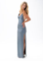 photo of Mackenzie Cole, Jake Bobo's fiancee, wearing a gray evening gown, photographed by Kyle J Yunker of Zero Five Photography for New Face Magazine, NFM